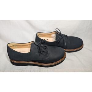 Samuel Hubbard Womens Oxford Nubuck Leather Lace Up Shoes 8.5 Black W1100058